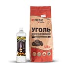 Уголь, щепа, розжиг