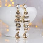 Серьги висячие со стразами