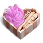 Банные наборы мочалка и щётка