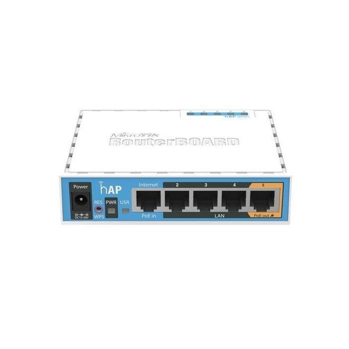Роутер Wi-Fi MikroTik RB951Ui-2HnD SOHO AP, CPU 1 Core, 128MB RAM, 2.4GHz 300Mb/s, 5xLAN 100Mb/s, USB, Passive POE, RouterOS (L4)
