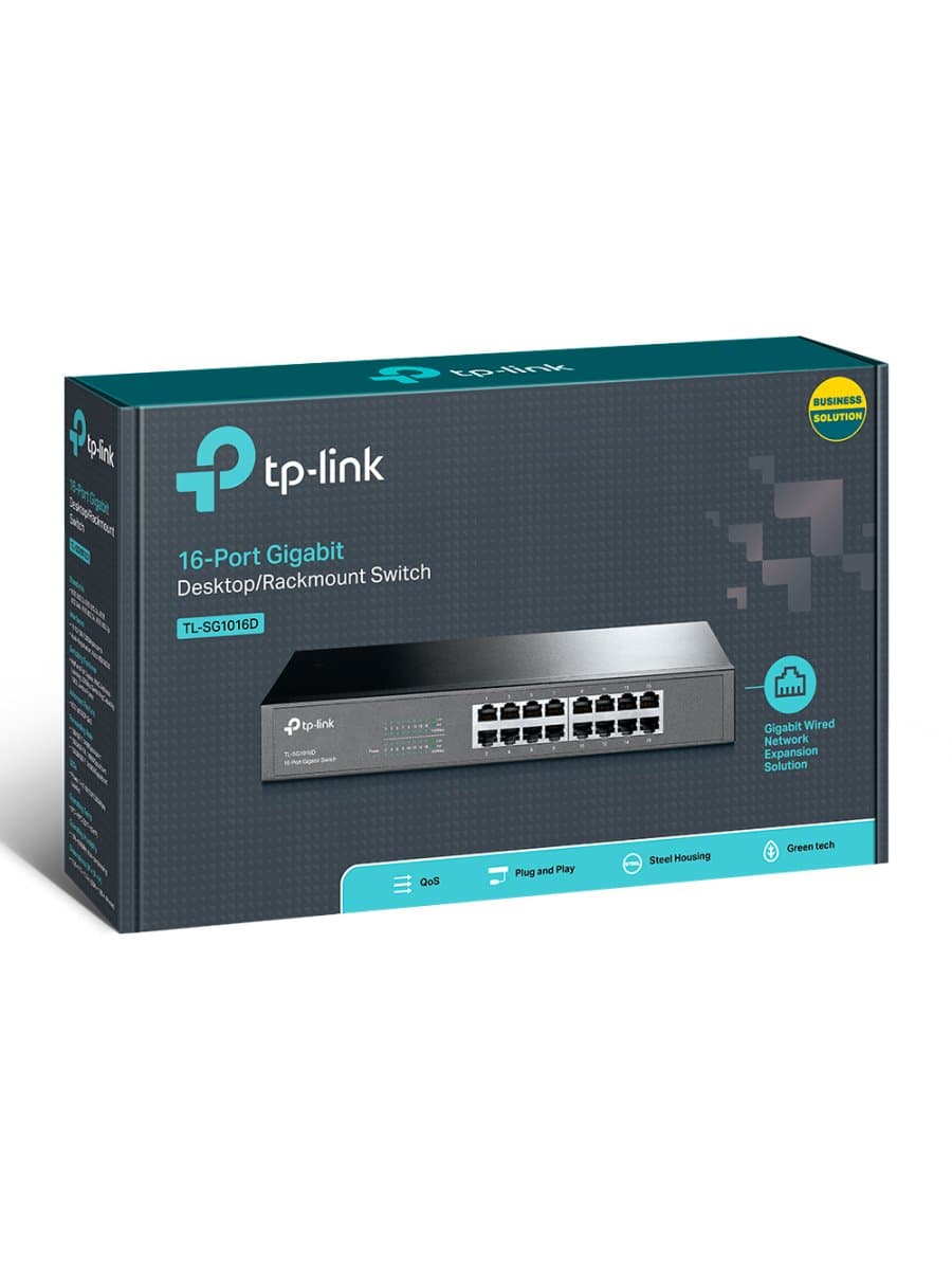 Коммутатор сетевой TP-LINK TL-SG1016D (16x10/100/1000Mb.s)