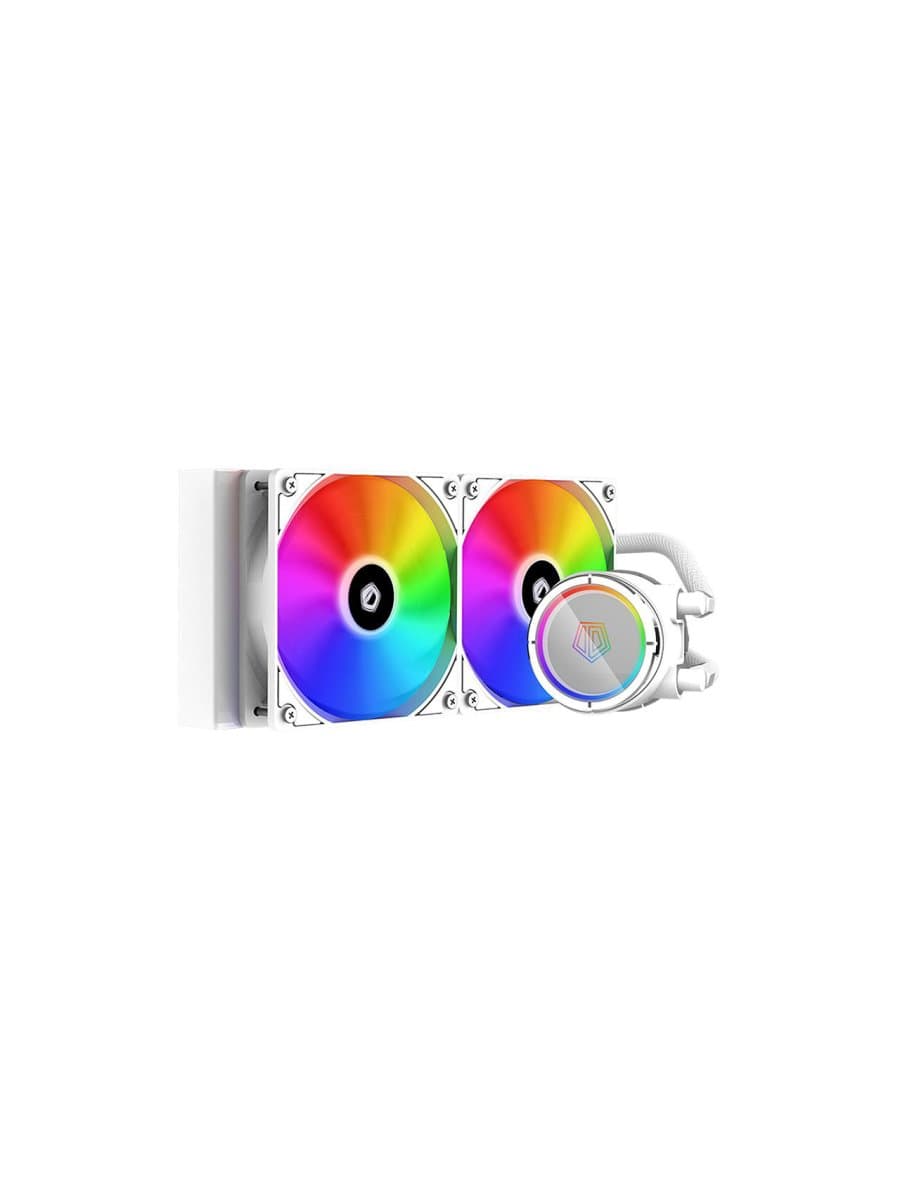 Система жидкого охлаждения ID-Cooling ZOOMFLOW 240X SNOW (LGA /1851/1700/1200/115X, AM4/5, Pump 2100RPM, 2x120mm ARGB FAN, Radiator 274x120x27mm,TDP 250W)