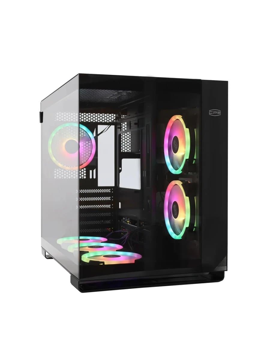 Корпус PCCooler C3 T500 ARGB BK ATX 1xUSB 3.1, Gen2 Type-C, 2xUSB 3.0,HDAudio,2x2,5" SSD, 2x3,5" HDD, with 6 FANS,Tempered Glass,415x295x368mm, Black