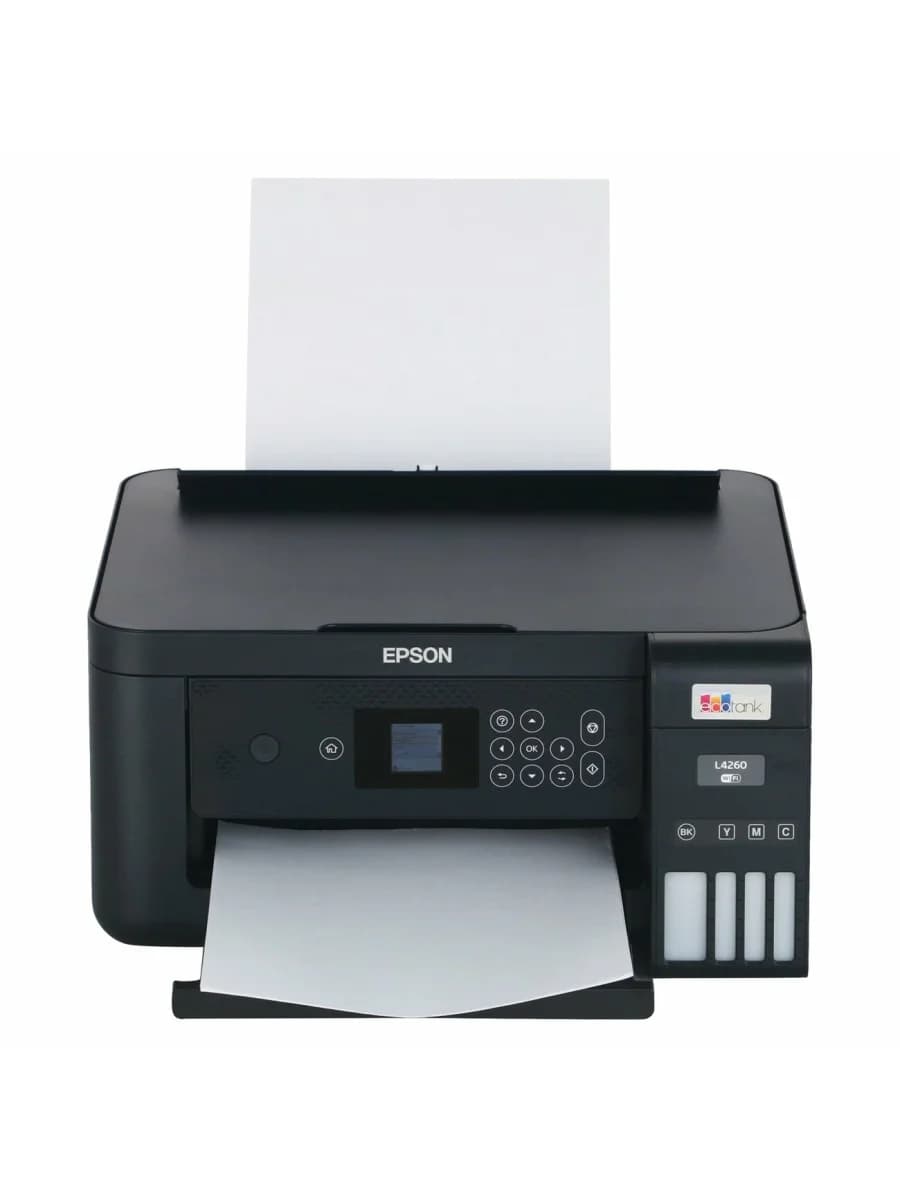 МФУ Epson L4260 (Printer-copier-scaner, A4, СНПЧ 4color, (Black 33ppm/ Colour 15ppm), printer 5760x1440 dpi, scaner 1200x2400 dpi, Duplex, USB, Wi-Fi)