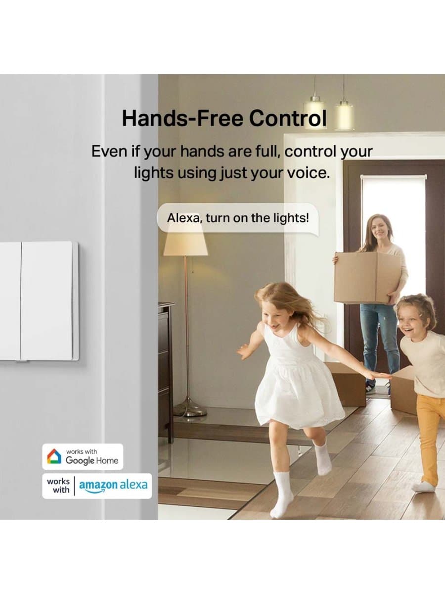 Умный 2 клавишный выключатель TP-Link Tapo S220