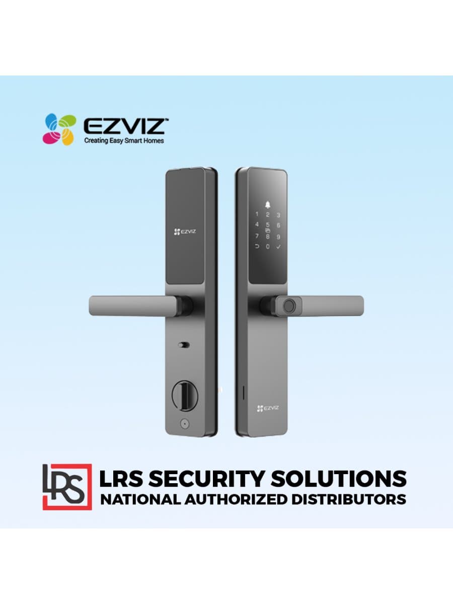 Замок биометрический EZVIZ CS-DL05-R200-WBCP-GR, отпечаток пальца, карта, пароль, Wi-Fi, Bluetooth, приложение, звонок, сирена, серый