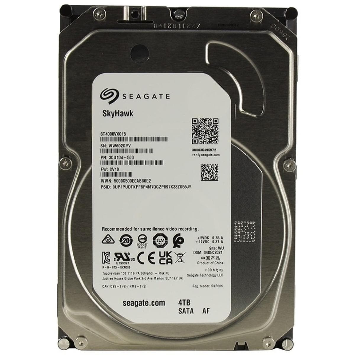Жесткий диск HDD Seagate DAHUA 4TB Sky Hawk ST4000VX015