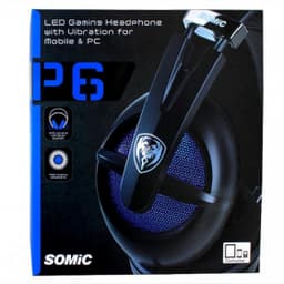 Наушники проводные SOMiC P6 накладные/ микрофон/ 3.5мм jack/ бело-оранжевые