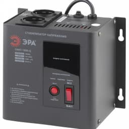 Стабилизатор напряжения ЭРА СННТ-1000-Ц (1000VA), диапазон работы 140-260V, 2 выхода, LED-дисплей, настенный