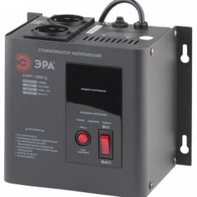 Стабилизатор напряжения ЭРА СННТ-1000-Ц (1000VA), диапазон работы 140-260V, 2 выхода, LED-дисплей, настенный