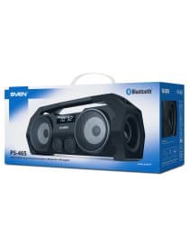 Акустика портативная SVEN PS-465 Black, RMS 18W (2x9W), Bluetooth V5.0 10m, 1800mAh, MicroSD, USB DC 5V