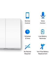 Умный 2 клавишный выключатель TP-Link Tapo S220