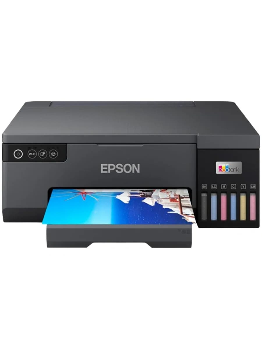 Принтер струйный 6-цветный А4 Принтер Epson EcoTank L8050 (A4,СНПЧ 6Color, 22/22ppm Black/Color, 12sec/photo, 64-300g/m2, 5760x1440dpi, Wi-Fi) (6 конт. Epson 057: BK,C,M,Y,Lc,LM — (ресурс до 2600 ч-б/4100 цв. отпечатков А4 или до 1500 фото)