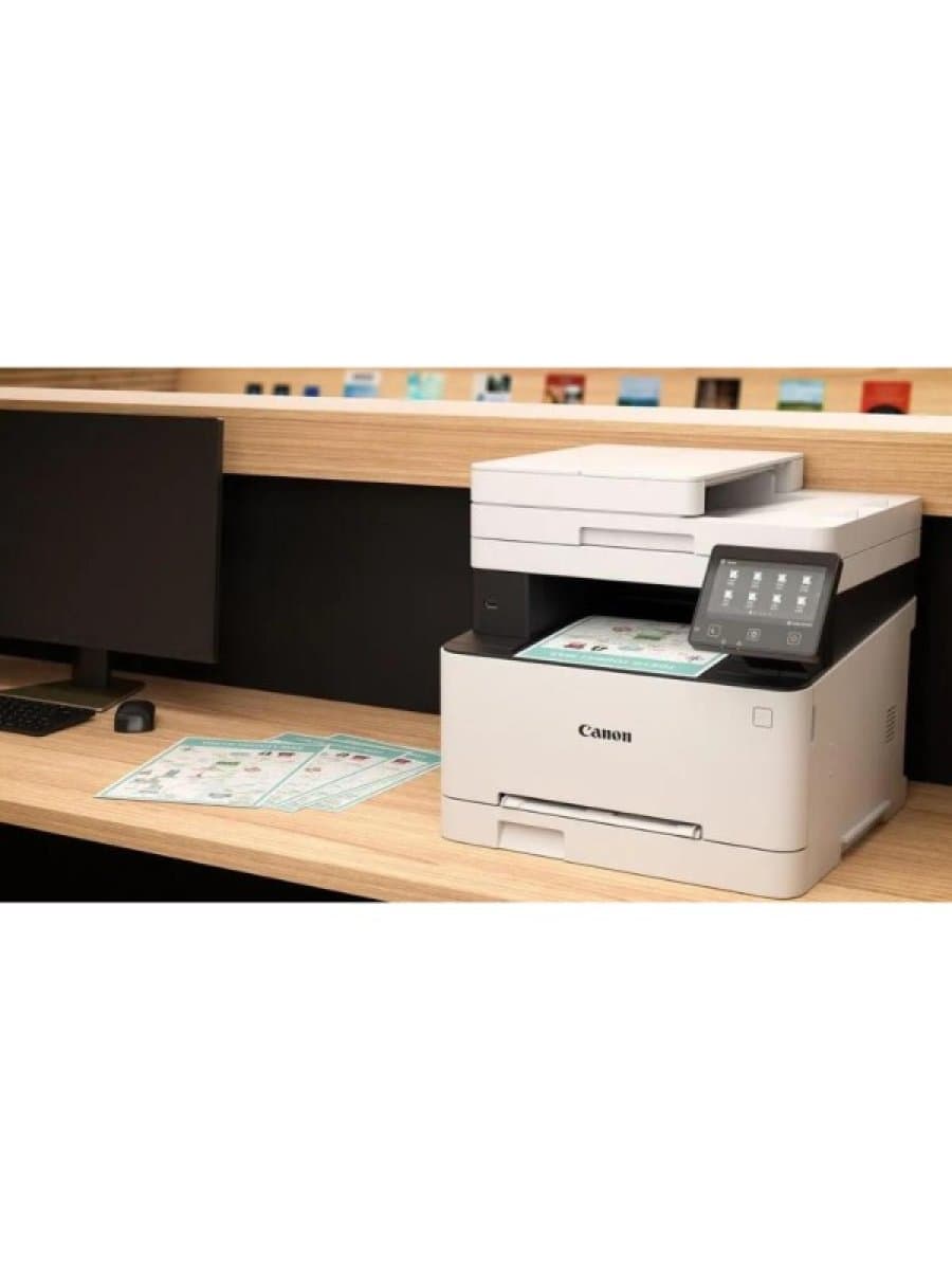 МФУ 4-1 лазерное цветное А4 Canon i-SENSYS MF754Cdw II (A4, 1Gb,33стр/мин, LCD, DADF-двуст. сканирование,двусторонняя печать,факс,USB2.0, сетевой,WiFi) (4 стартовых картриджа 069 черный-ресурс 2100 стр,069 C/M/Y-ресурс по 1200 стр)