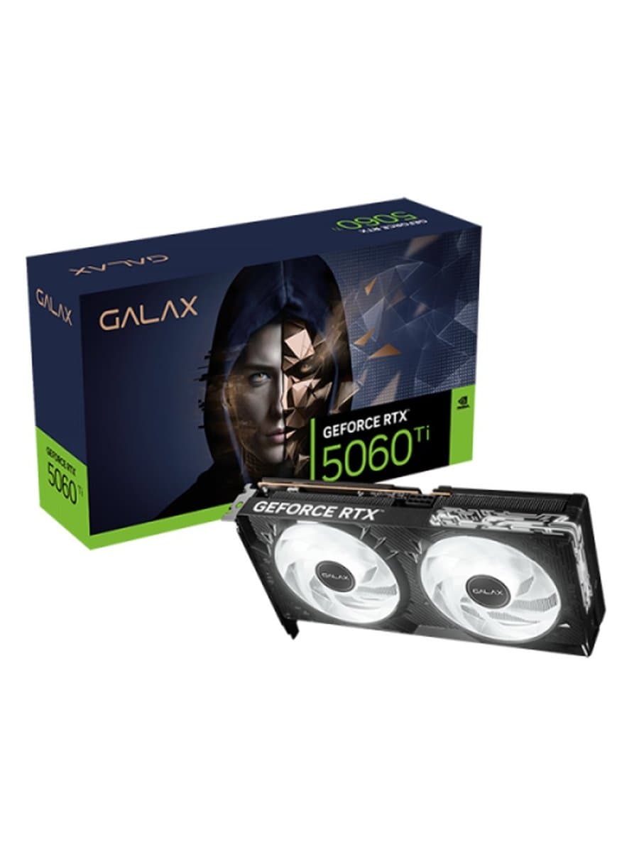 Видеокарта GALAX GeForce RTX 5060Ti 1-Click OC 16GB GDDR7 128bit 2602Mhz/28000Mhz Backlight DUAL Fan HDMI 3xDisplayPort [56IZN8MDCPOC]