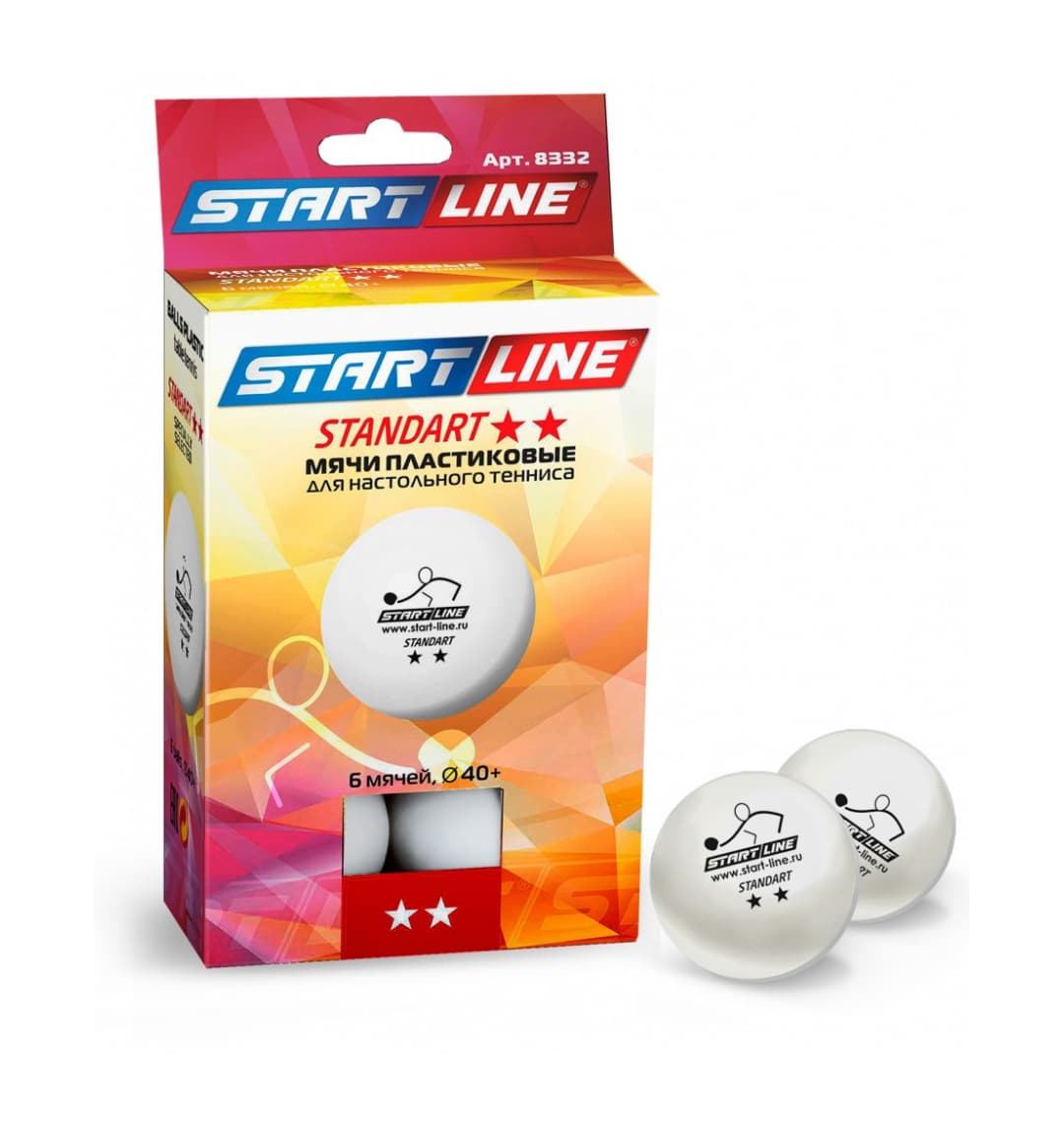 Мячи для настольного тенниса Start line Standart 2* New 8332