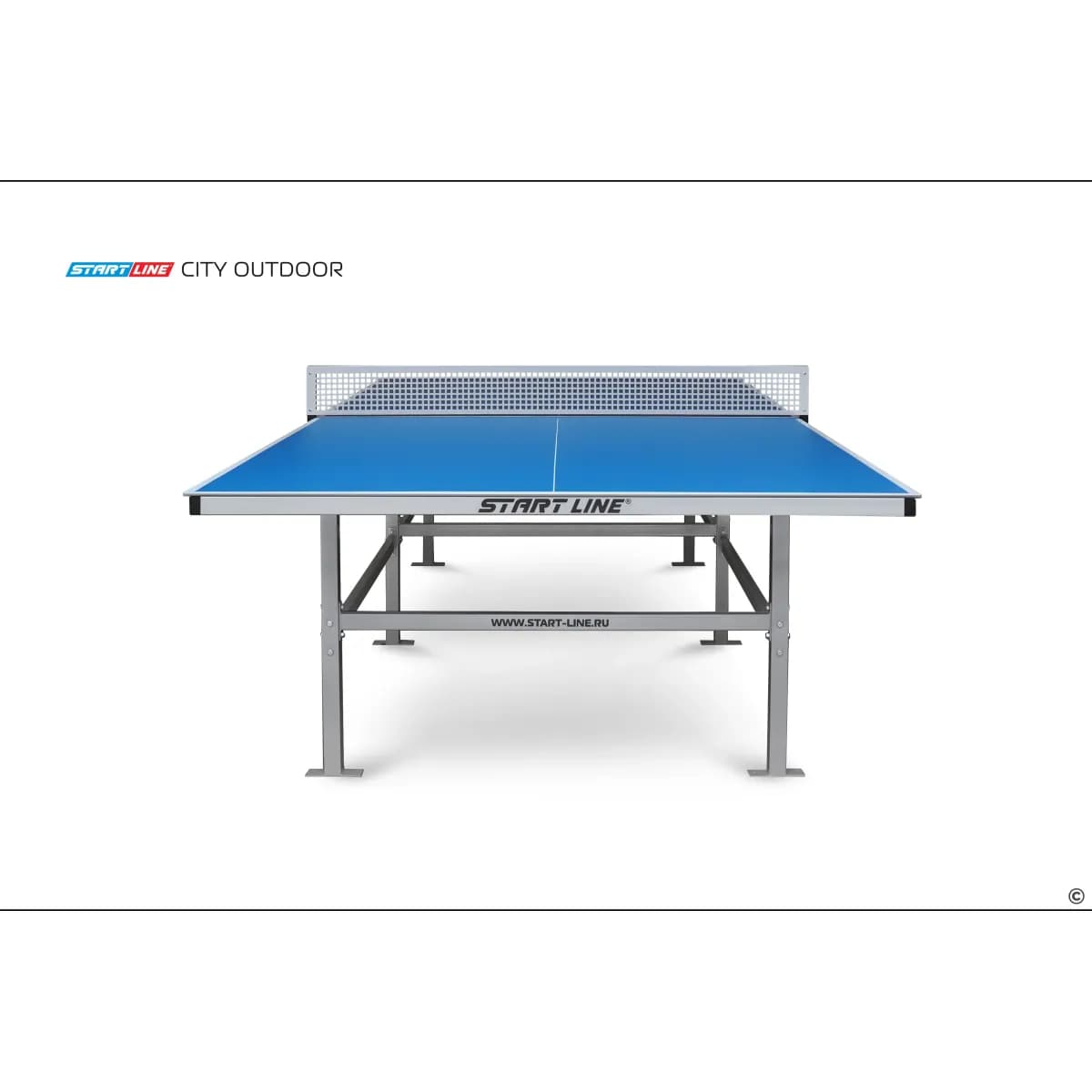 Теннисный стол Start Line всепогодный City 8 с сеткой Синий 60-710