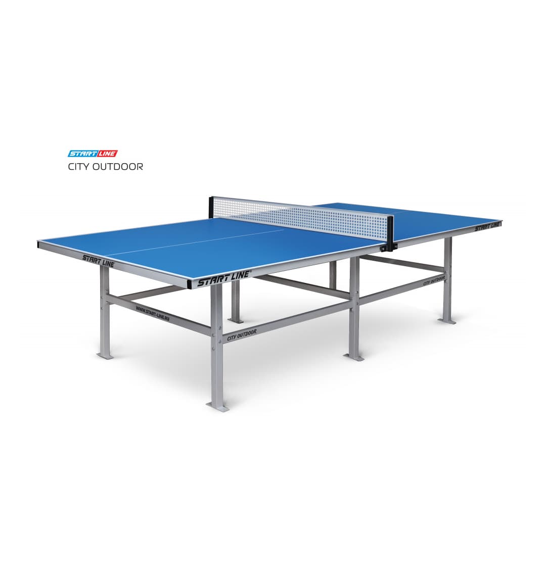 Теннисный стол Start Line всепогодный City 8 с сеткой Синий 60-710