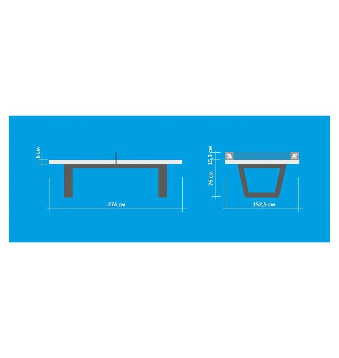 Теннисный стол Start Line антивандальный всепогодный City Strong 60-717