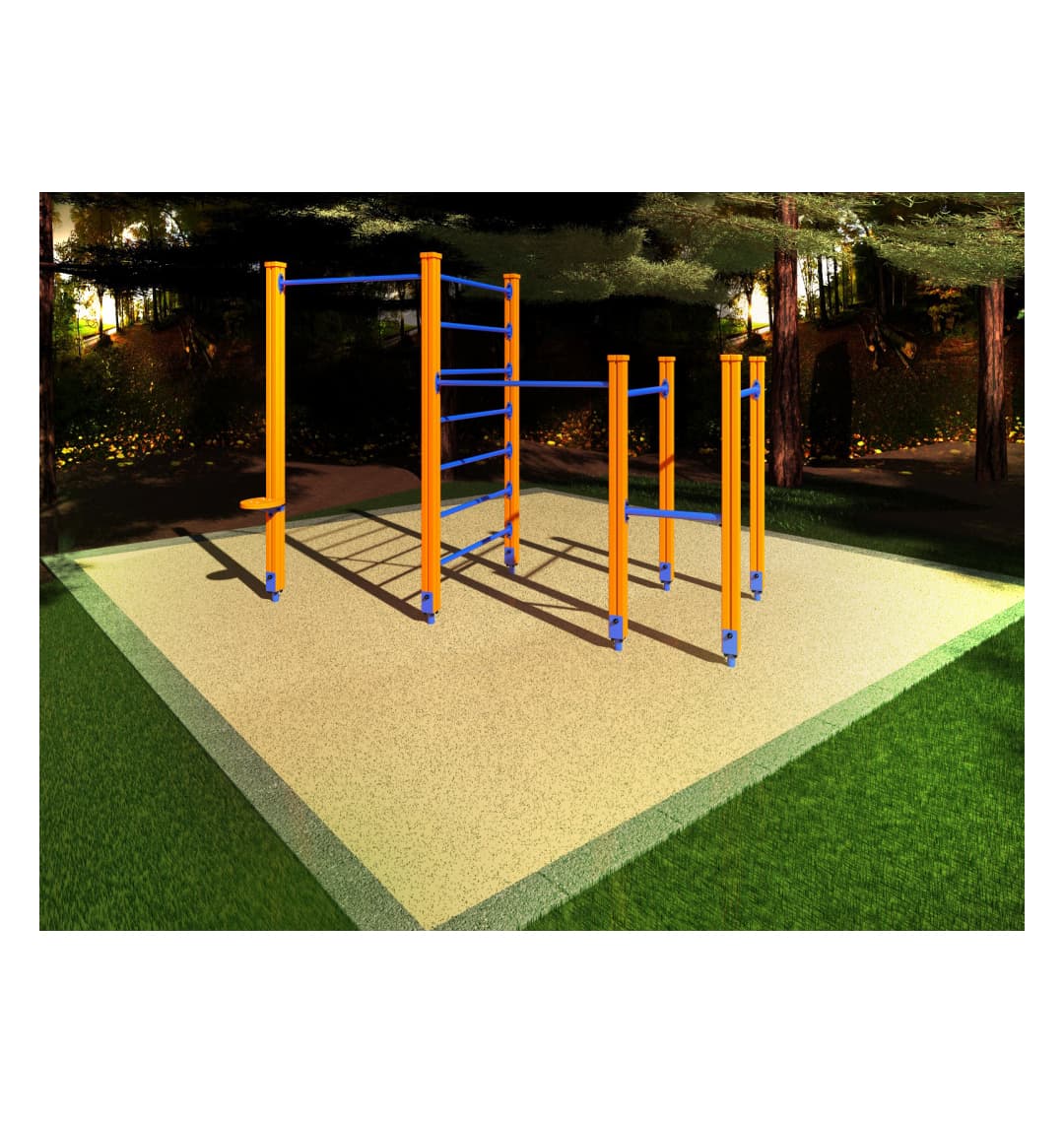 Спортивный комплекс Start Line Fitness № 10 (2 турника разной высоты, шведская стенка, брусья) 7010