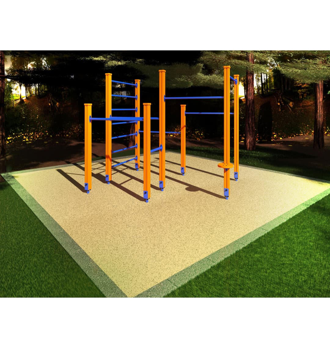 Спортивный комплекс Start Line Fitness № 11 (3 турника разной высоты, брусья, шведская стенка, турник для отжимания) 7011