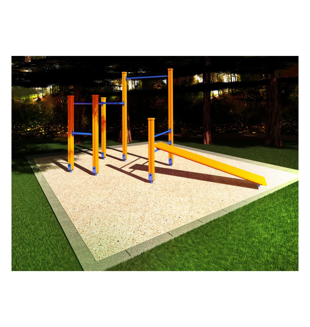 Спортивный комплекс Start Line Fitness № 14 (турник, брусья, наклонная скамья) 7014