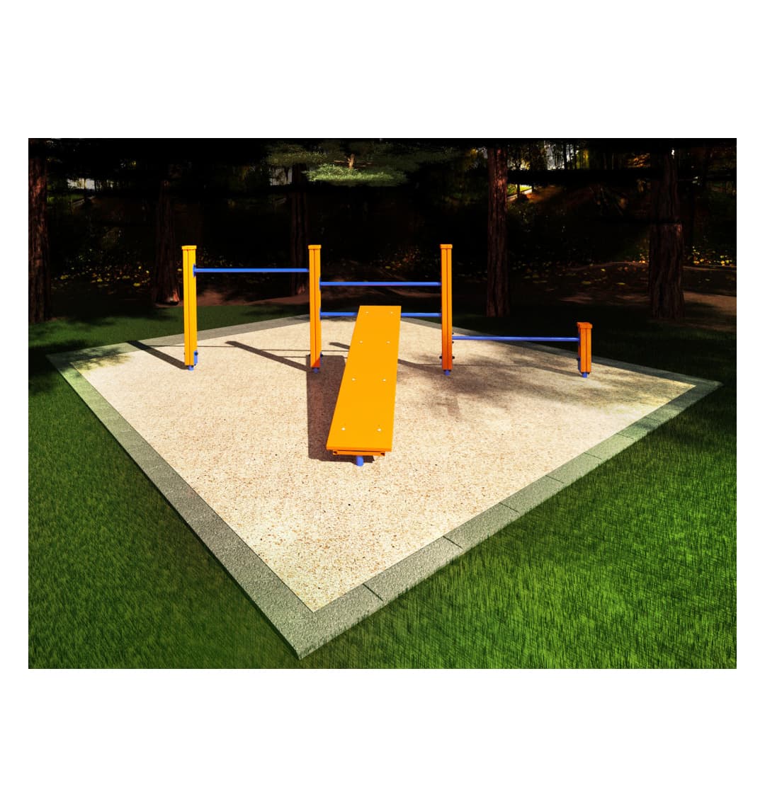 Спортивный комплекс Start Line Fitness № 16 (турник, турник для отжимания, скамья наклонная) 7016