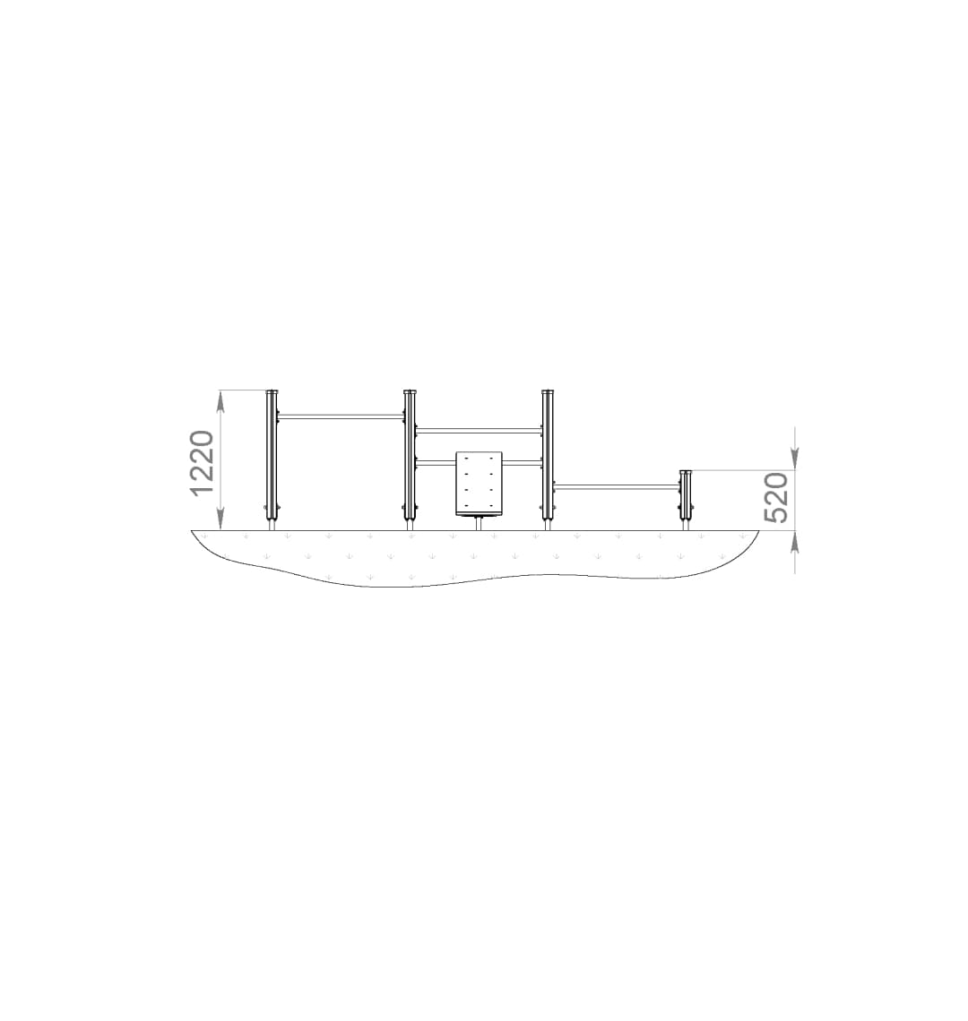 Спортивный комплекс Start Line Fitness № 16 (турник, турник для отжимания, скамья наклонная) 7016