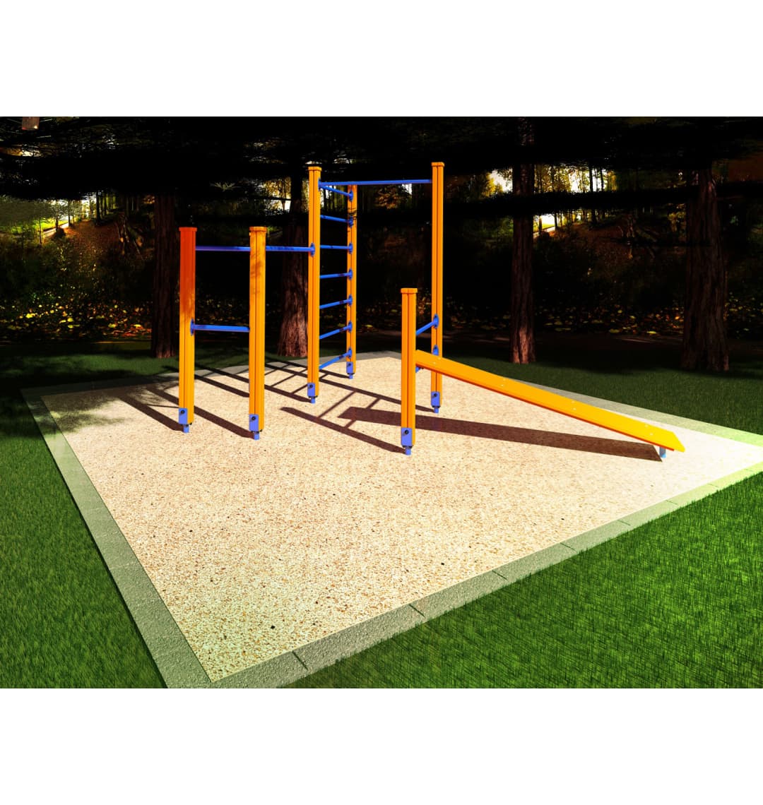 Спортивный комплекс Start Line Fitness № 17 (турник, брусья, шведская стенка, скамья наклонная) 7017