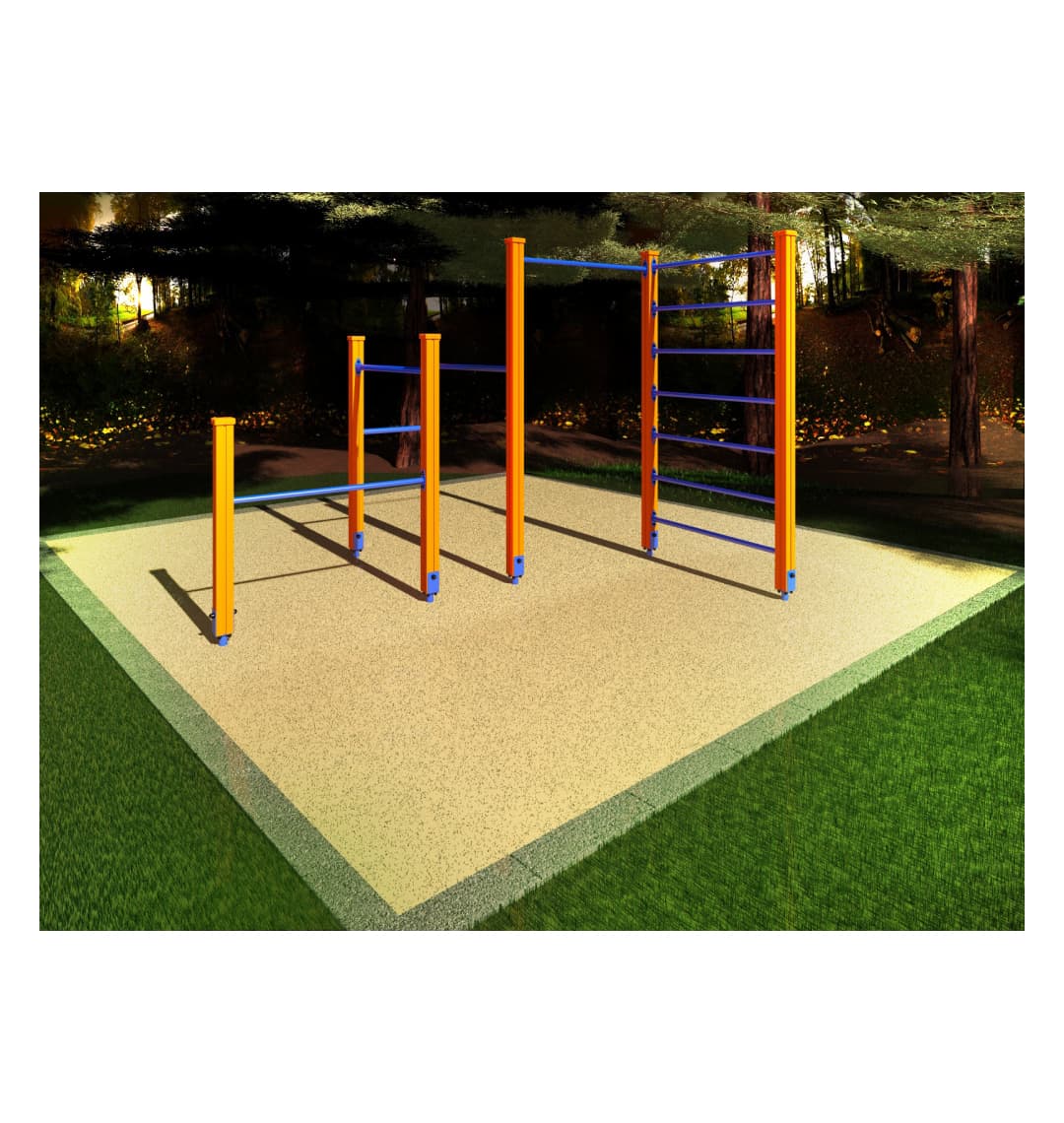 Спортивный комплекс Start Line Fitness № 4 (шведская стенка, турник, брусья, турник для отжимания) 7004