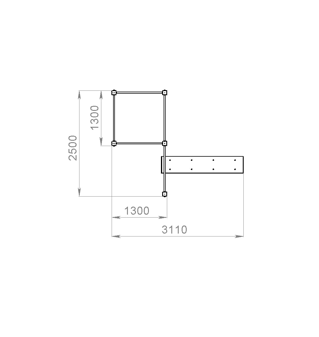 Спортивный комплекс Start Line Fitness № 6 (скамья наклонная, 3 турника разной высоты, шведская стенка) 7006