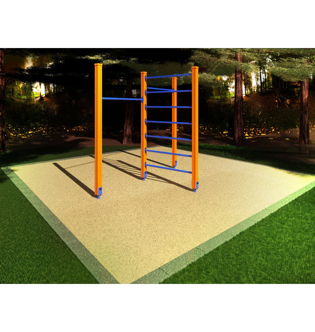 Спортивный комплекс Start Line Fitness № 7 (2 турника разной высоты, шведская стенка) 7007