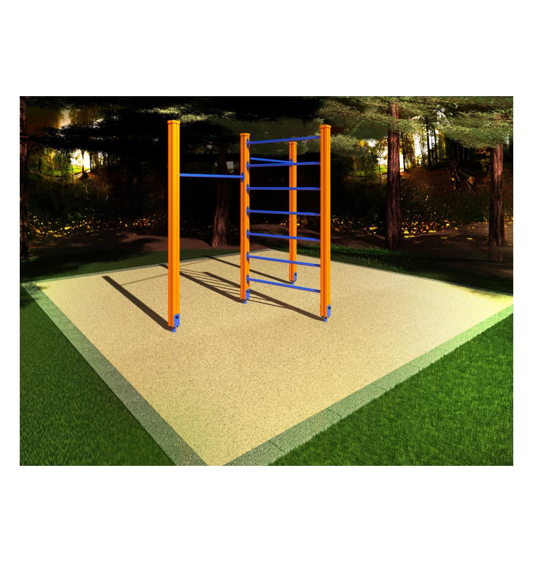 Спортивный комплекс Start Line Fitness № 7 (2 турника разной высоты, шведская стенка) 7007