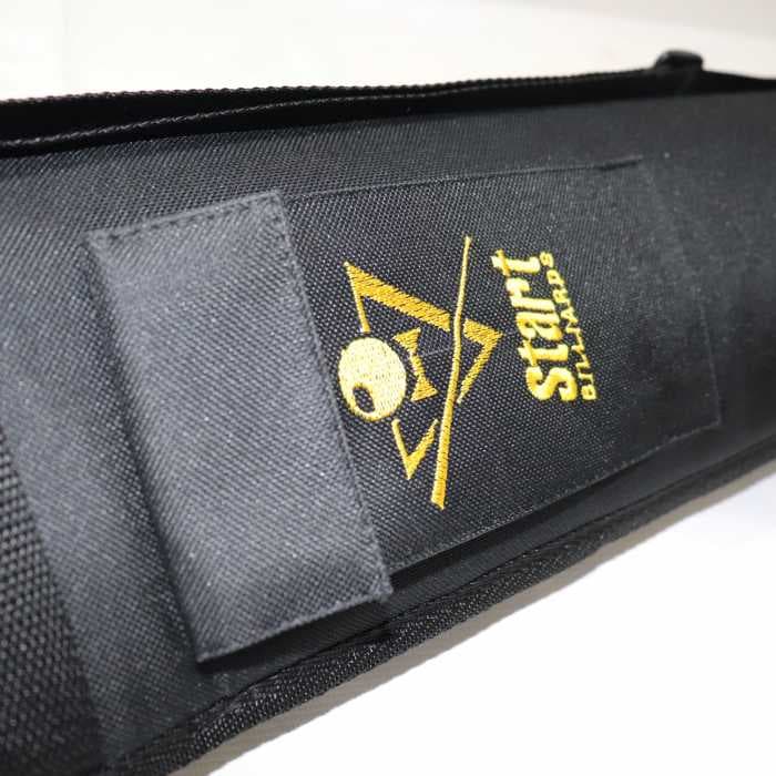 Чехол для 1 кия, мягкий, торцевая застёжка, лямка, (чёрный, синий) ЧхК1.1.10