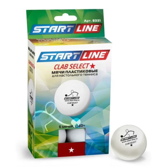 Мячи для настольного тенниса Start line Club Select 1* New 8331
