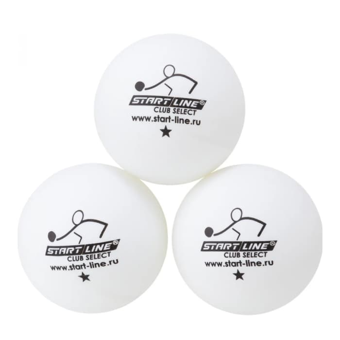 Мячи для настольного тенниса Start line Club Select 1* New 8331