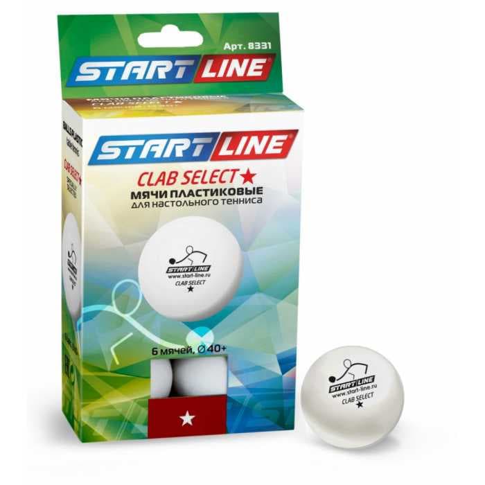 Мячи для настольного тенниса Start line Club Select 1* New 8331