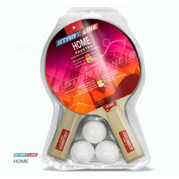 Набор аксессуаров Start Line 2 ракетки HOME, 3 мяча Club Select, сетка с креплением, упаковка блистер 12102