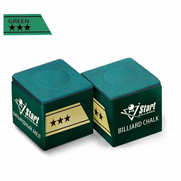 Мел Startbilliards 3 звезды зеленый (144 шт. качества А) SB2019_14