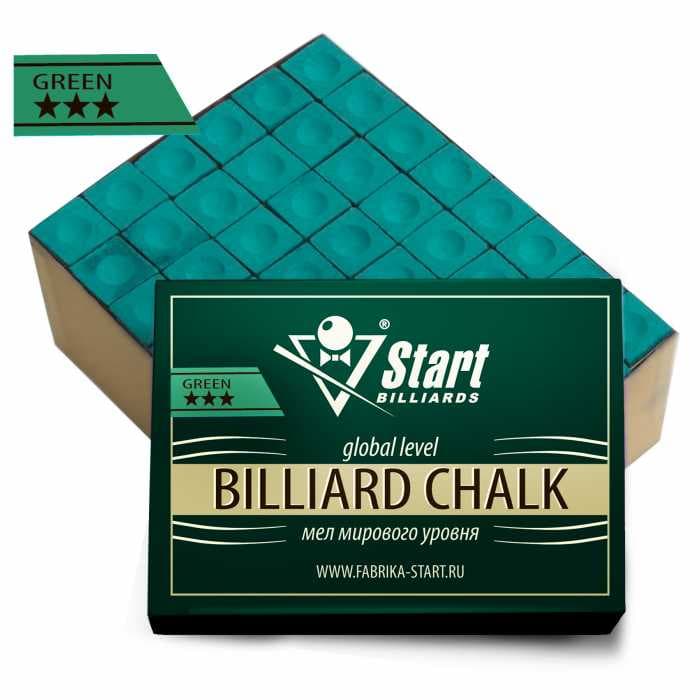 Мел Startbilliards 3 звезды зеленый (144 шт. качества А) SB2019_14