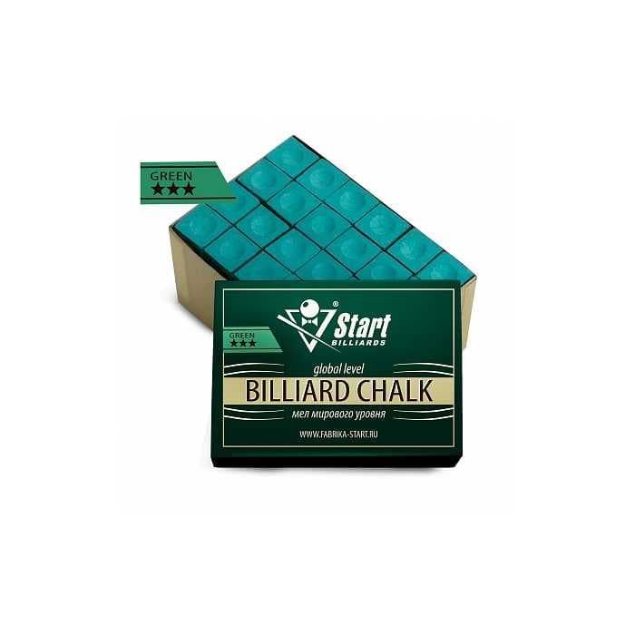 Мел Startbilliards 3 звезды зеленый (72 шт. качества А) SB2019_8