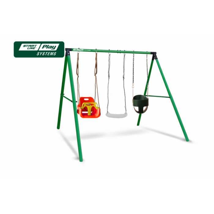 Качели SLP SYSTEMS 3 секции + лодочка белое + качеля с фиксацией зеленая + качеля с фиксацией желтое slpmk3-bdh
