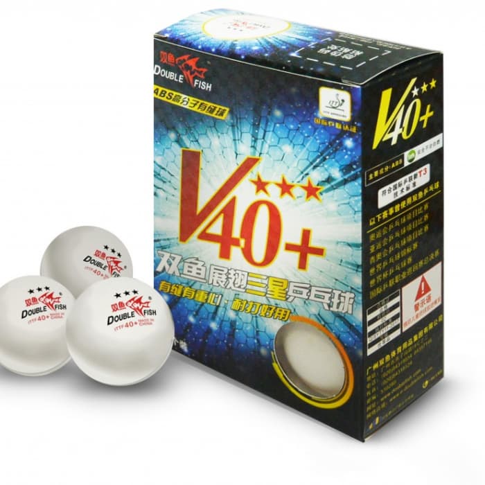 Мячи для настольного тенниса Double Fish 40+ Three star 3* Volant (ITTF) A110F