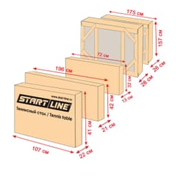Теннисный стол Start Line антивандальный всепогодный City Park 60-715