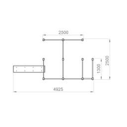 Спортивный комплекс Start Line Fitness № 1 (шведская стенка, 2 турника разной высоты, скамья наклонная, брусья,3 турника для отжимания) 7001