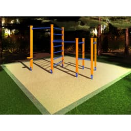 Спортивный комплекс Start Line Fitness № 10 (2 турника разной высоты, шведская стенка, брусья) 7010