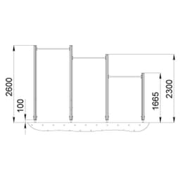 Спортивный комплекс Start Line Fitness № 12 (3 турника разной высоты) 7012