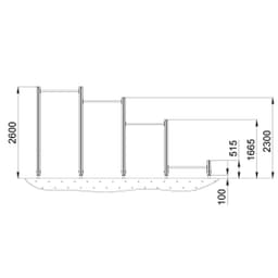 Спортивный комплекс Start Line Fitness № 13 (3 турника разной высоты, турник для отжимания) 7013