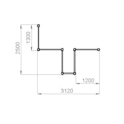 Спортивный комплекс Start Line Fitness № 4 (шведская стенка, турник, брусья, турник для отжимания) 7004