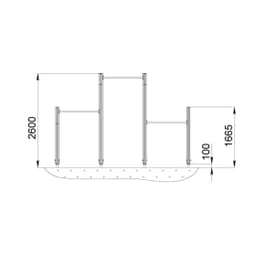 Спортивный комплекс Start Line Fitness № 5 (турник для отжимания, 5 турников разной высоты) 7005